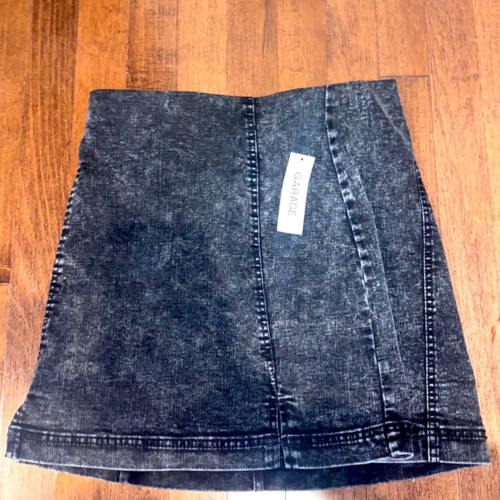 Black Denim Skirt